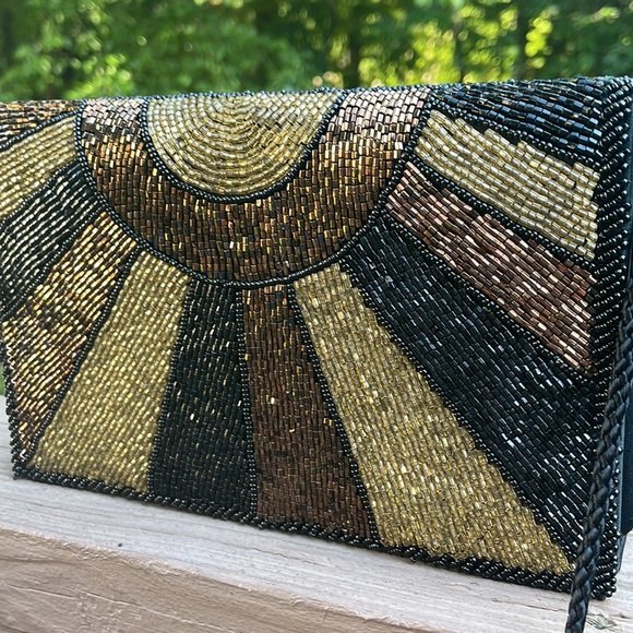 La Regale Vintage Beaded Sunshine Purse - Picture 3 of 9